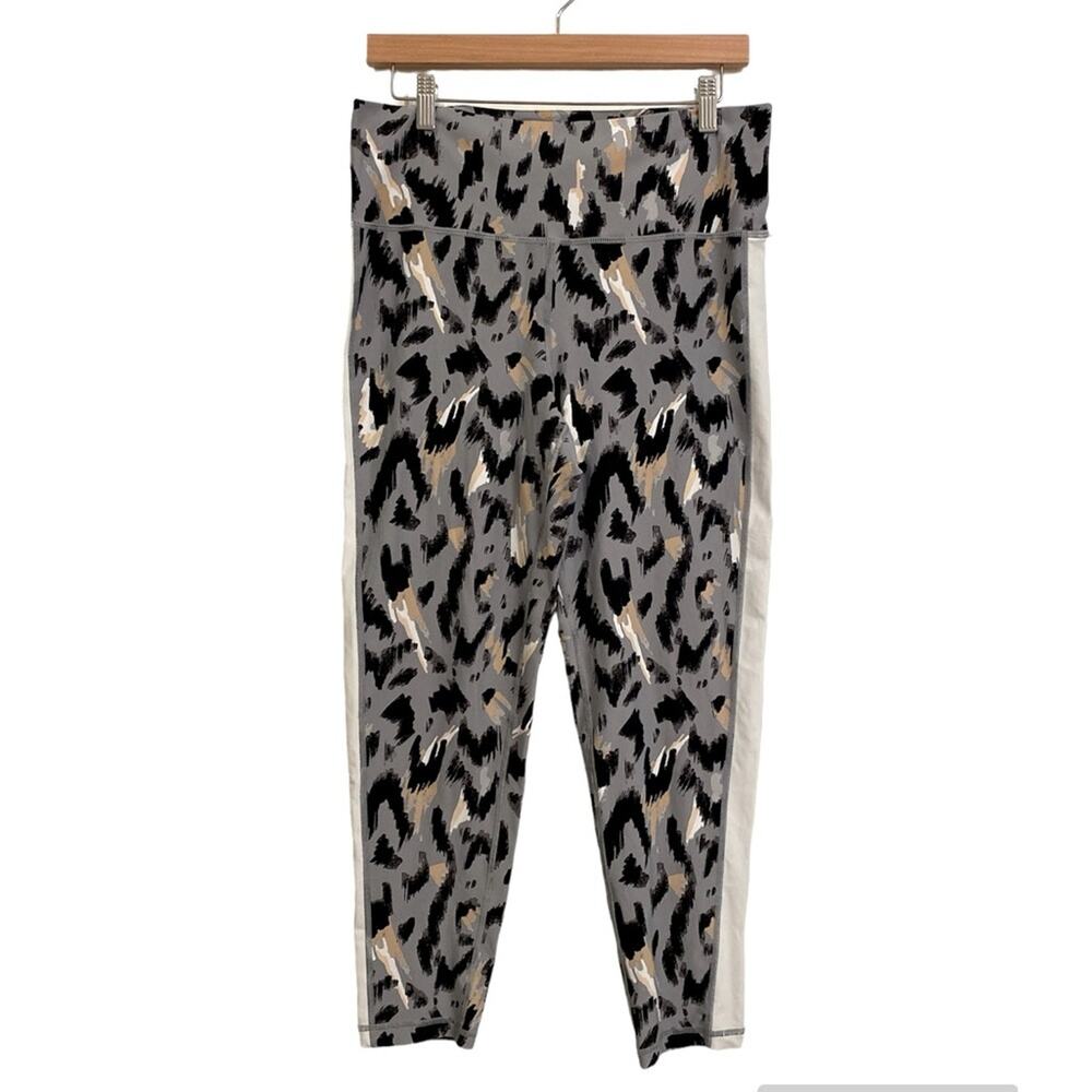 Aerie Move High Waisted Track 7/8 Legging Black and Gray Size XL